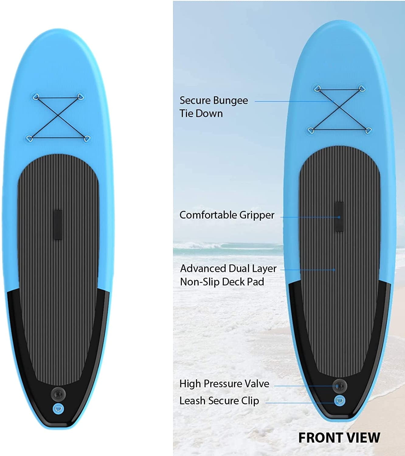 Increkid 10' Inflatable Paddle Board Stand Up Paddle Board W/ Pump, Backpack