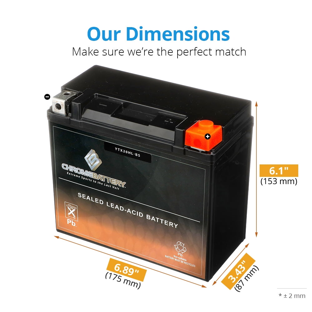 Ytx20Hl-Bs High Performance - Maintenance Free - Sealed Agm Motorcycle Battery