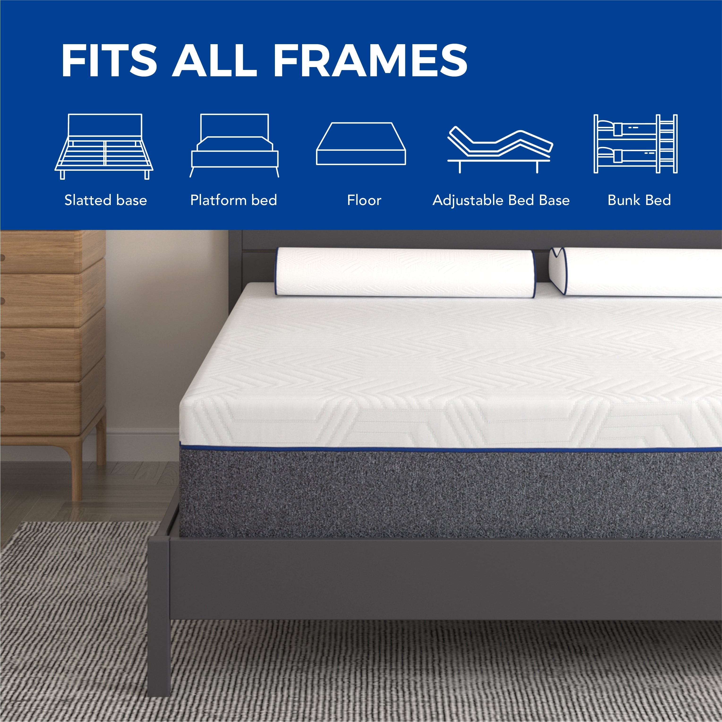 inch Bamboo Charcoal Memory Foam Hybrid Mattresse in a Box, Twin mattress