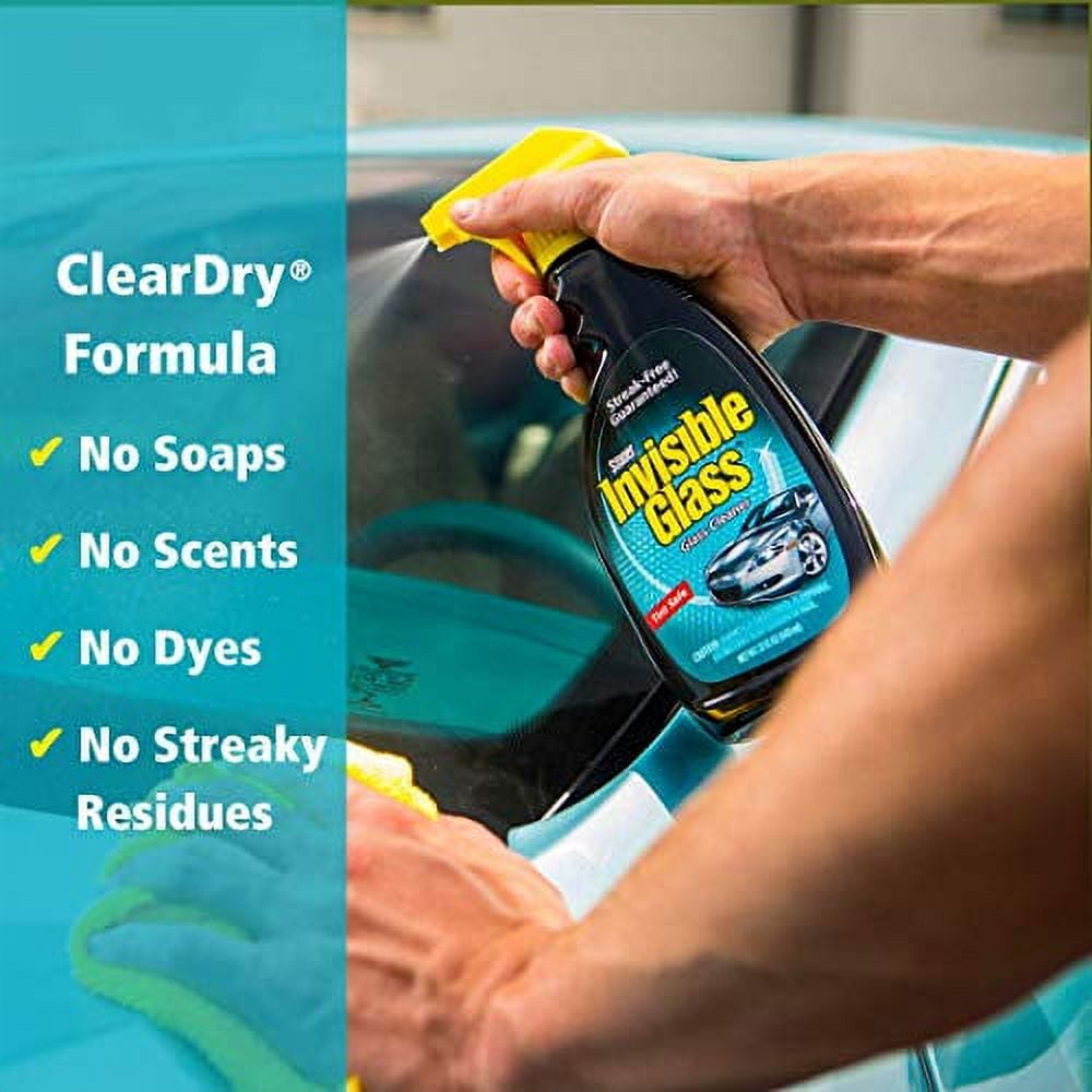 Invisible Glass 99050 Reach and Clean Tool Combo Kit with Windshield Wand Cleaning Tool for Hard to Reach Places Premium Trigger Glass and Window Cleaner for Auto and Home, Yellow