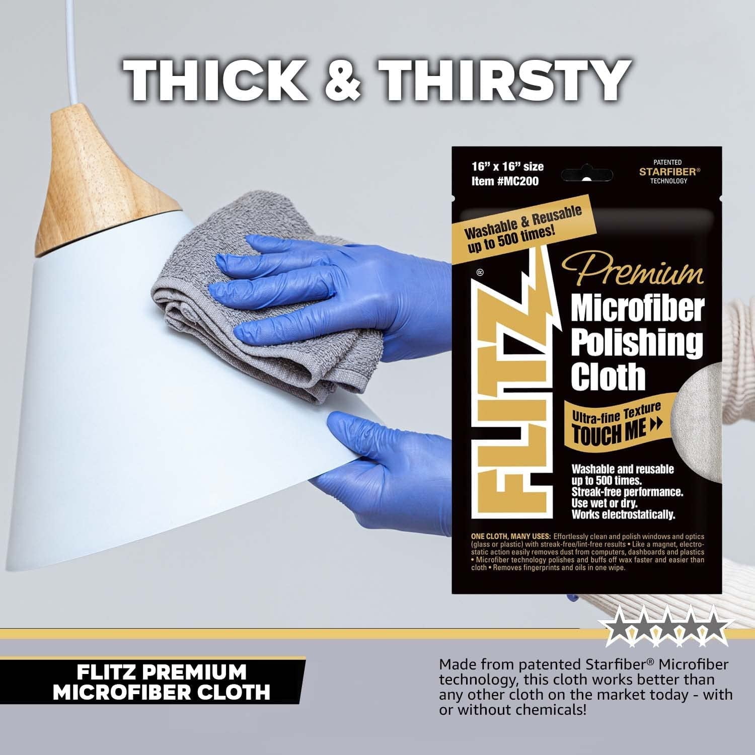 Flitz Microfiber Polishing Cloths - 16