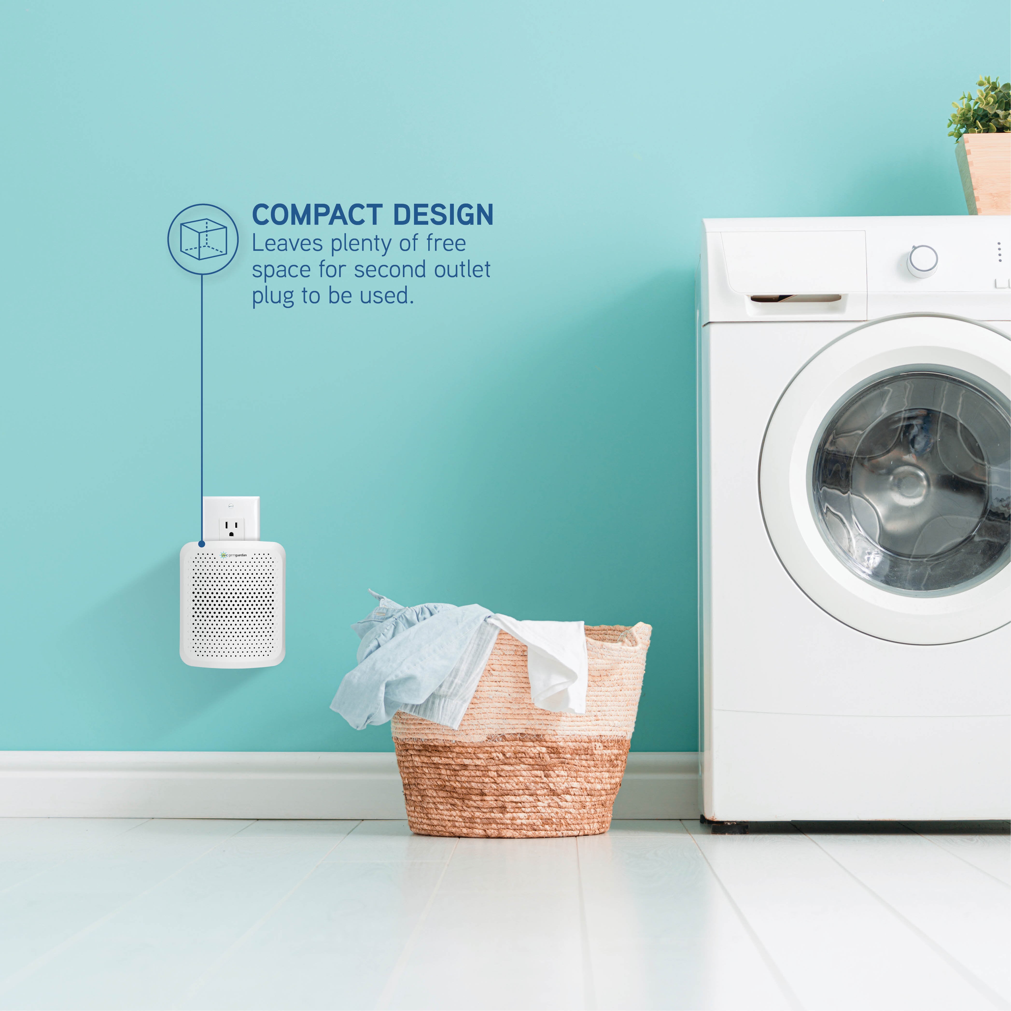 Germ Guardian AC225W UV-C Pluggable Air Purifier with UV-C Light and Nightlight