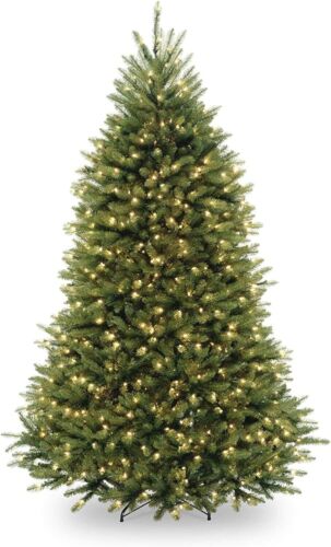 National Tree Company Pre-Lit Artificial Full Christmas Tree, Green, White Light