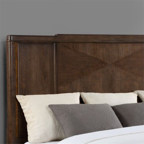 Milan Walnut Brown Wood King Bed