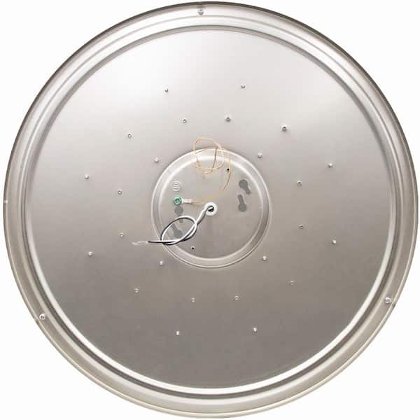 18 in. Satin Nickel Selectable LED Ceiling Flush Mount Fixture, 5 CCT 2700K-5000K, 2000 Lumens, Dimmable