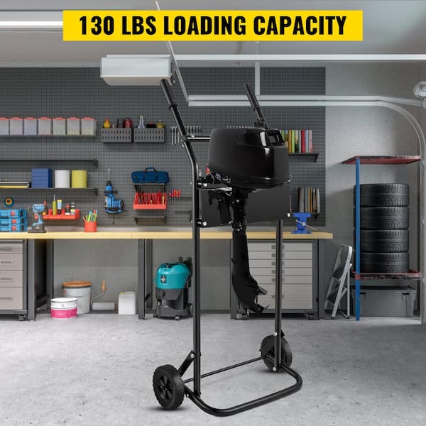 Boat Motor Stand Dolly 130 lbs. Outboard Engine Motor Carrier 2 Wheels Heavy-Duty Portable for Motor Repair Storage