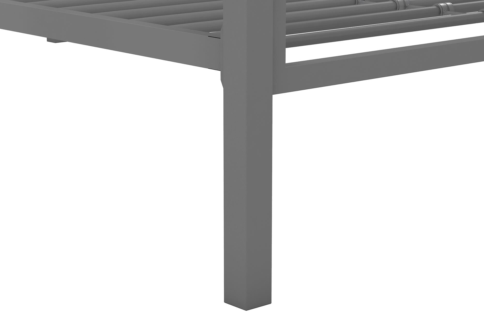 Teen Novogratz Charlie Twin-Over-Twin Metal Bunk Bed, Gray