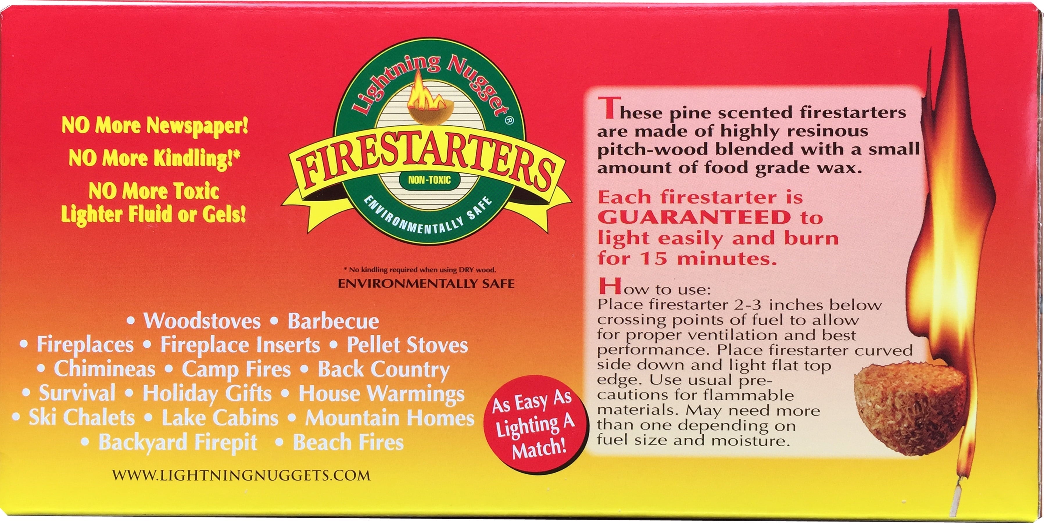 Lightning Nuggets Quick & Easy Fire Starter, 50 Count Pack