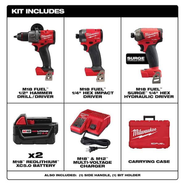 M18 FUEL 18-Volt Lithium-Ion Brushless Cordless Hammer Drill and Impact Driver Combo Kit (2-Tool) with SURGE Impact