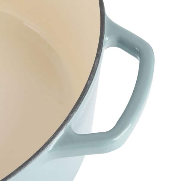 Savory Saffron 6 qt. Enameled Cast Iron Dutch Oven with Lid in Mint