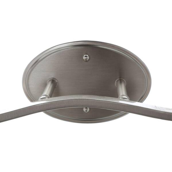 Andenne 34.3 in. 4-Light Transitional Brushed Nickel Bathroom Vanity Light Fixture with Marbleized Glass Shades