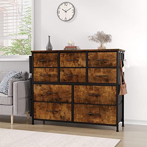 Jojoka Dresser for Bedroom with 10 Drawers, Dressers & Chest of Drawers, Long...