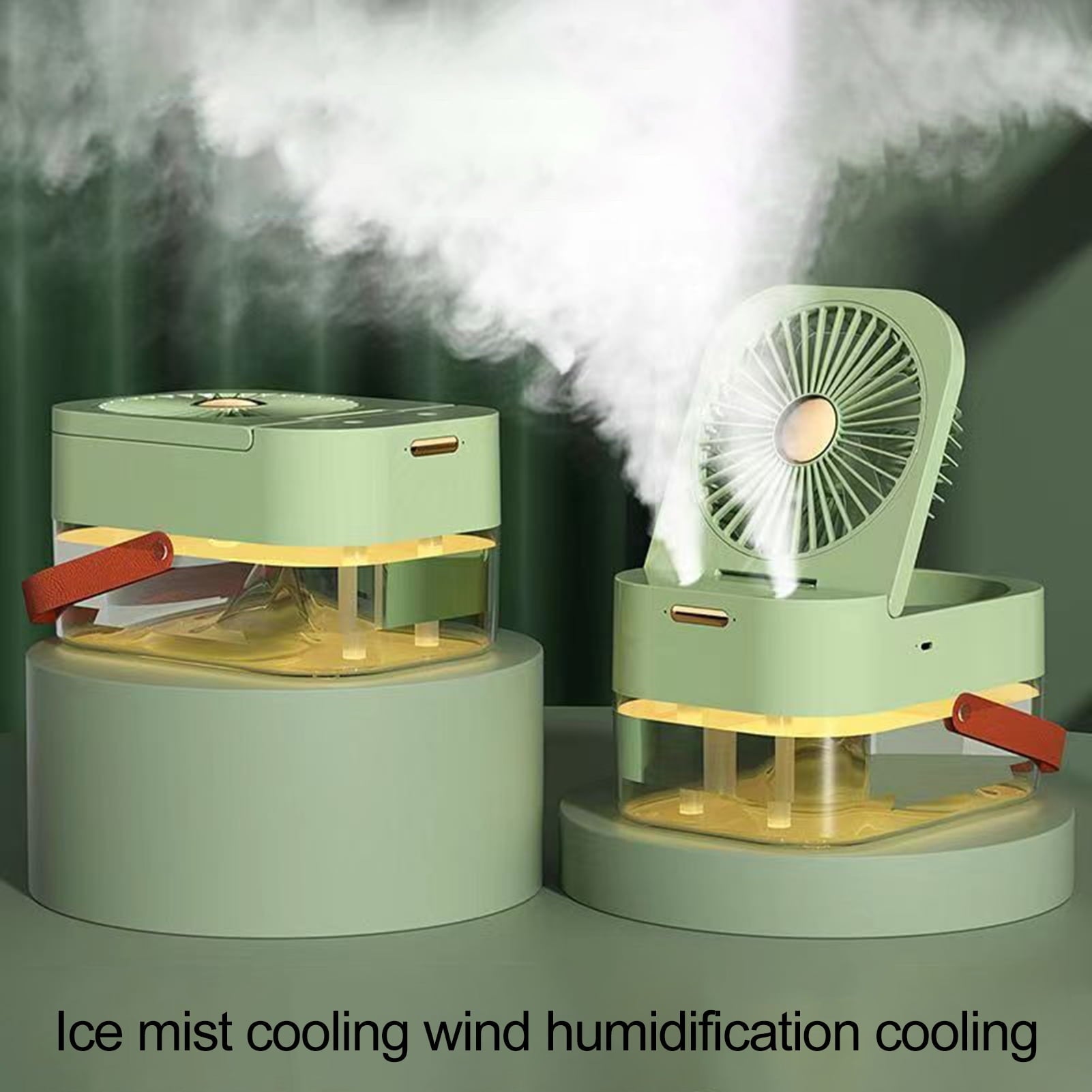 Poseidon Portable Mini Personal Evaporative Air Cooler with 3 Speeds LED Light Large Capacity Water Tank Personal Desk Air Conditioner Fan