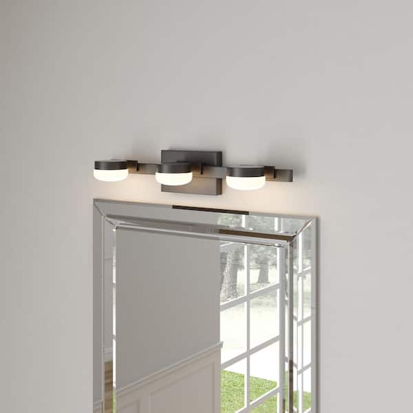 3-Light Oil Rubbed Bronze LED Bath Vanity Light
