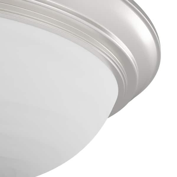 Essentials 2-Light Satin Nickel Flush Mount