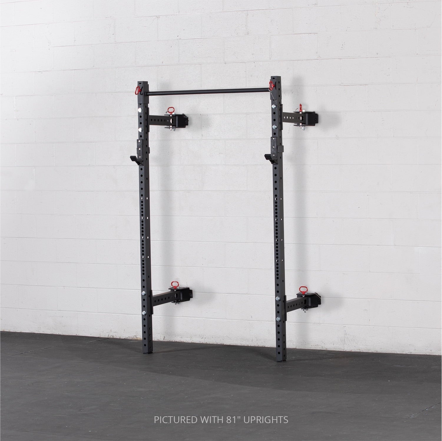Titan Fitness T-3 Series Folding Power Rack 91in. H 21 in. D Space Saving Wall Mounted