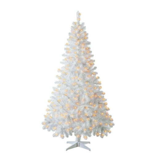 6.5 Ft White Artificial Christmas Tree Xmass Decoration Tree Home Decor