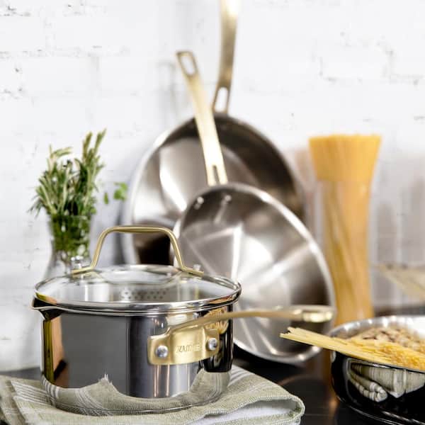 10-Piece Stainless Steel Non-Toxic Cookware Set