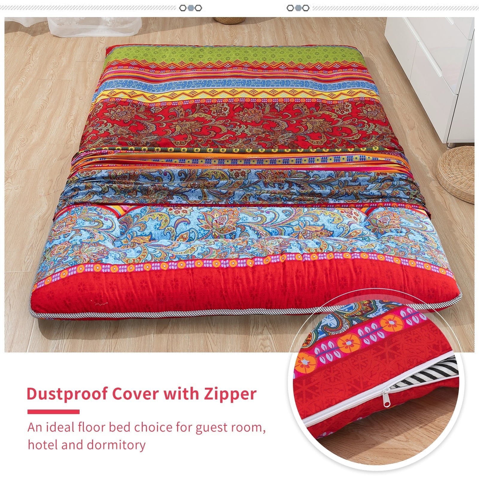 Floor Mattress, Japanese Style Futon Mattress Camping Mattress Twin