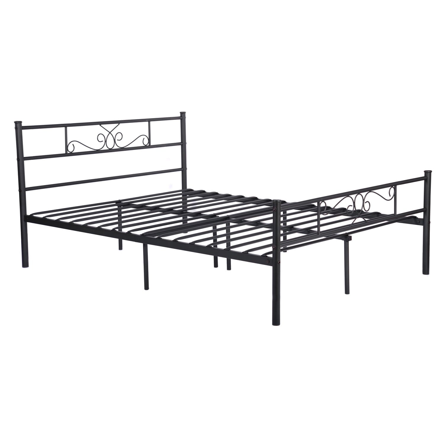 Cheerwing Easy Set-Up Premium Metal Bed Platform Box Spring Replacement with Headboard and Footboard, Multiple Sizes, Multiple Colors
