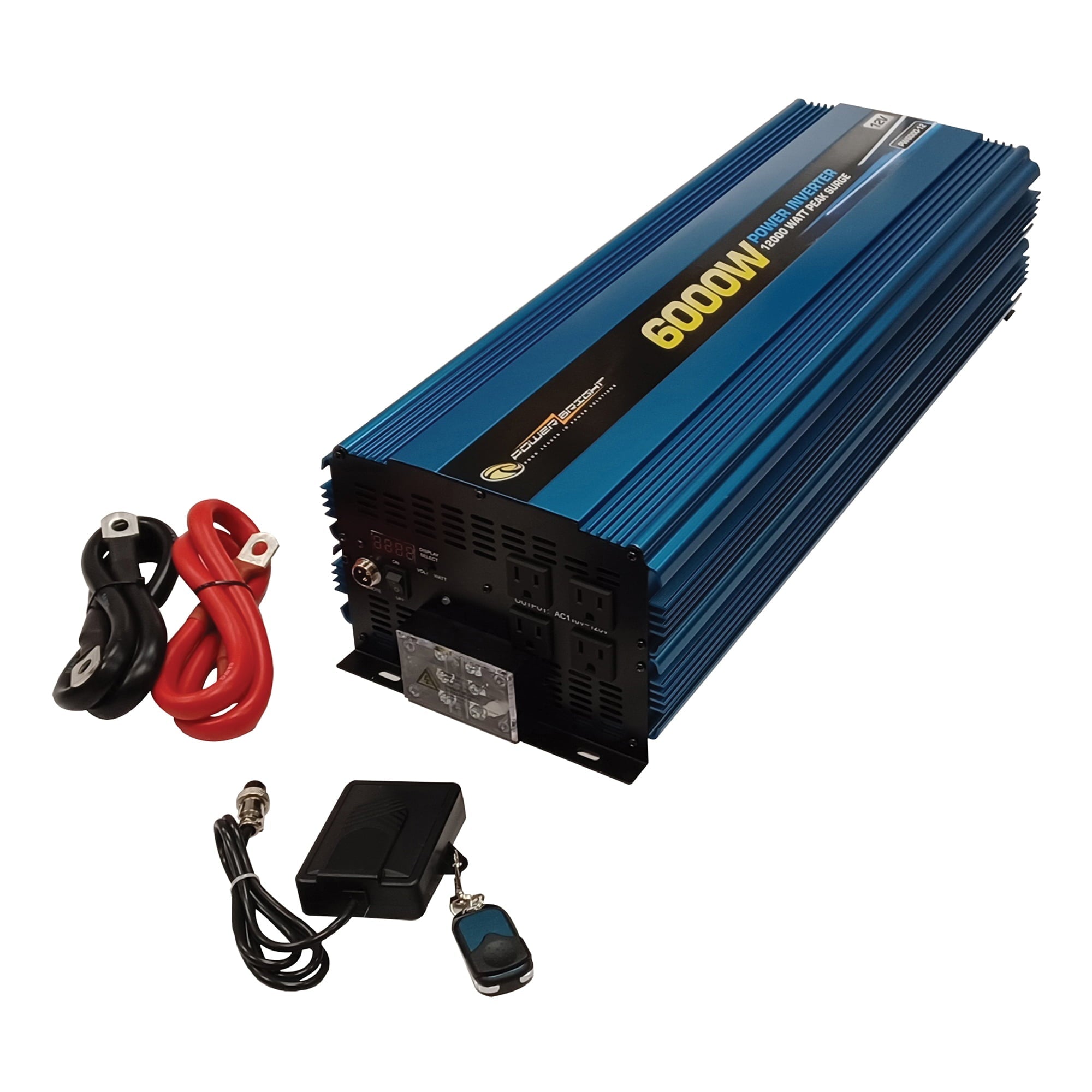 PowerBright PW6000-12 12-Volt Modified Sine Wave Inverter, 6,000 Watts