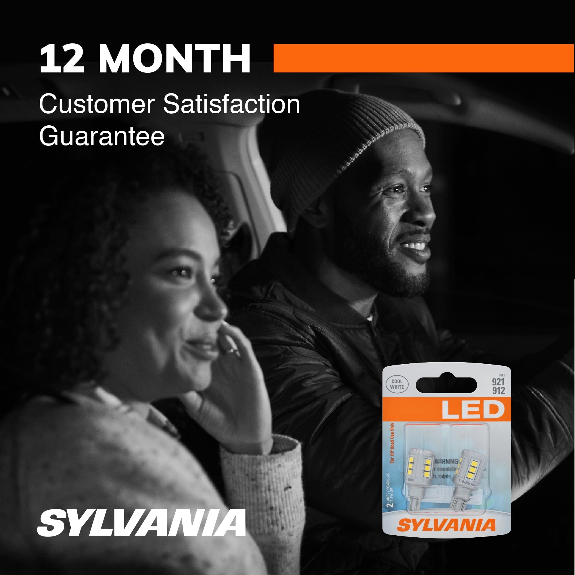 Sylvania 921 White LED Automotive Mini Bulbs, Pack of 2.