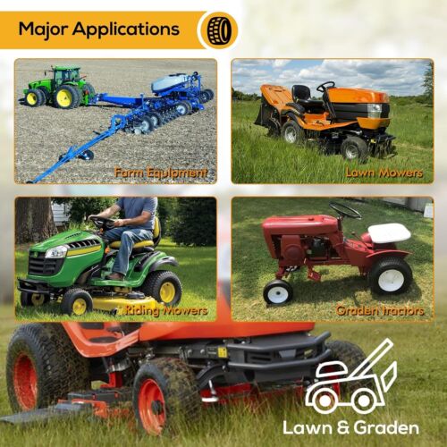 Set of 2, 18x9.50-8 Lawn Mower Tires with 4-Lug 8" x 7" Rim - Free shipping