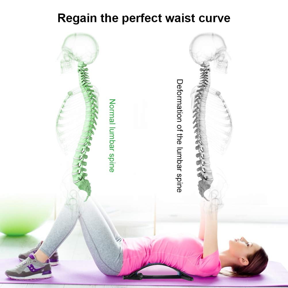 HONGJING Spine Deck, Back Stretcher 3 Level Adjustable Cracking Spine Board for Lumbar Back Pain Relief and Muscle Relaxation