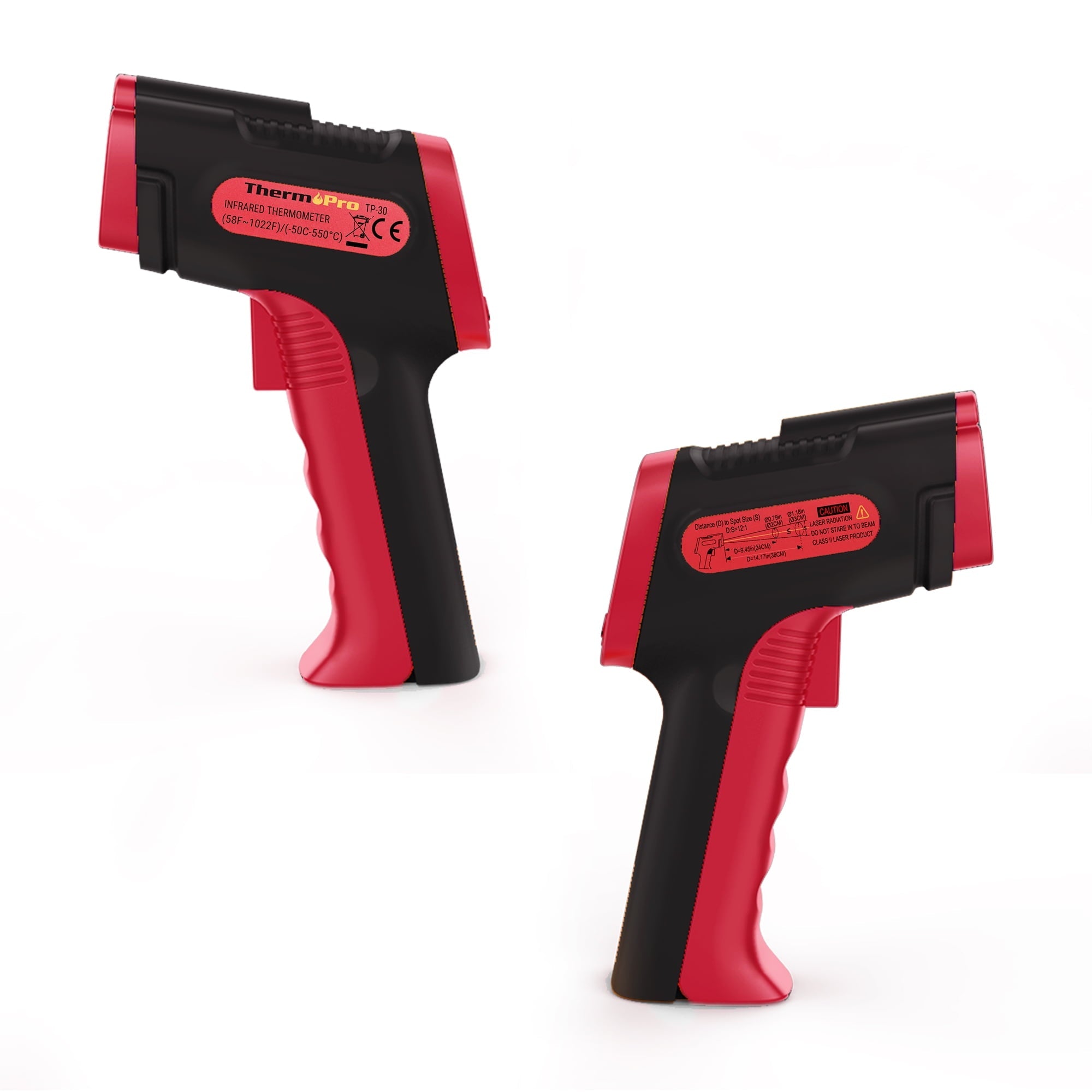 ThermoPro TP30W Digital Infrared Thermometer Gun Non Contact Laser Temperature Gun -58°F ~1022°F with Adjustable Emissivity & Max Measure