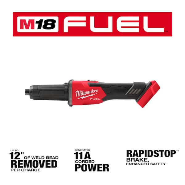 M18 FUEL 18V Lithium-Ion Brushless Cordless 1/4 in. Braking Die Grinder Slide Switch (Tool-Only)