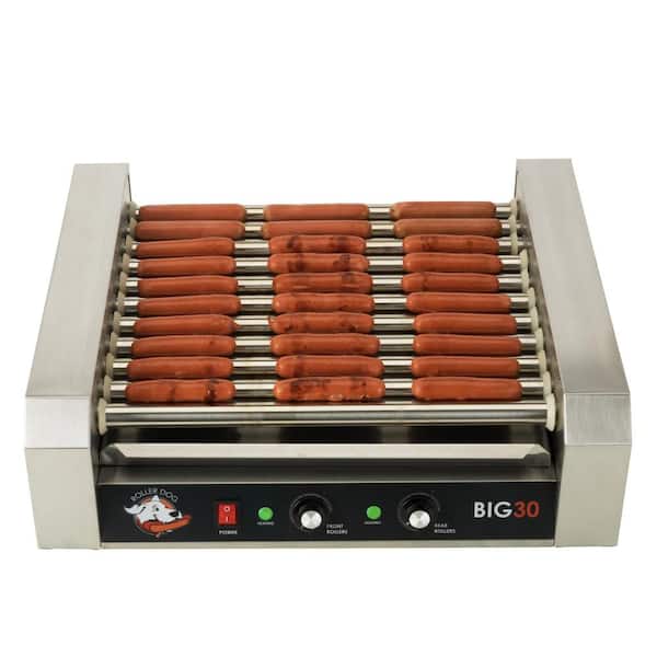 306 sq. in. Stainless Steel Hot Dog Roller Grill