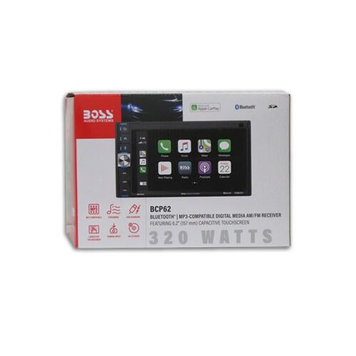 BOSS BCP62 2DIN 6.2" Apple Carplay Digital Media Car Stereo W/ Bluetooth (No Cd)