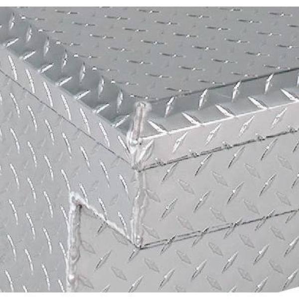 48-1/2 in. Long Lid Diamond Plate Black Aluminum Inner Side Mount Truck Box with Gear-Lock™ Latch