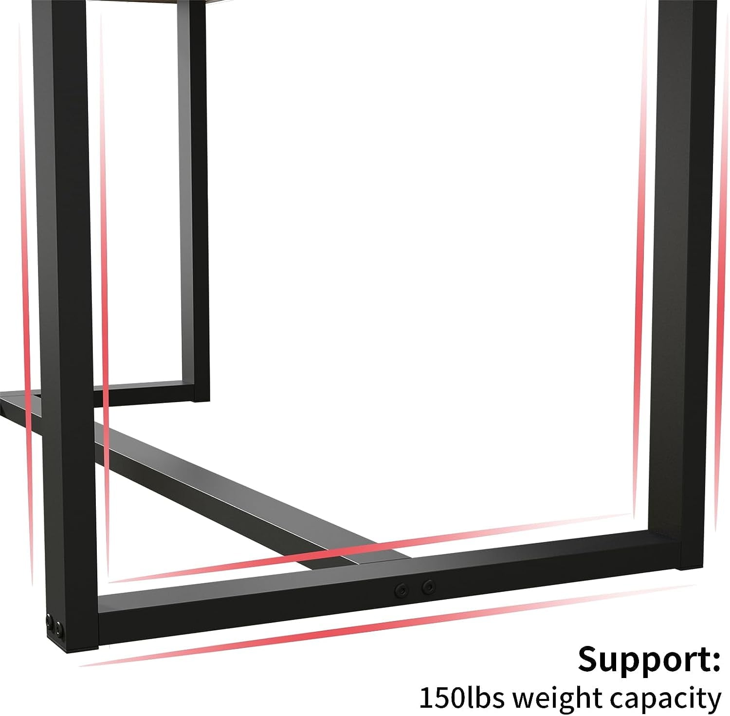 ChVans 60 inch Modern Farmhouse Solid Wood Dining Table for 4 to 6, Rectangular Kitchen and Dining Table with Metal Frame, Rustic Breakfast Table for Living, Dining Room(Brown+Pattern-60 in Dining Table)