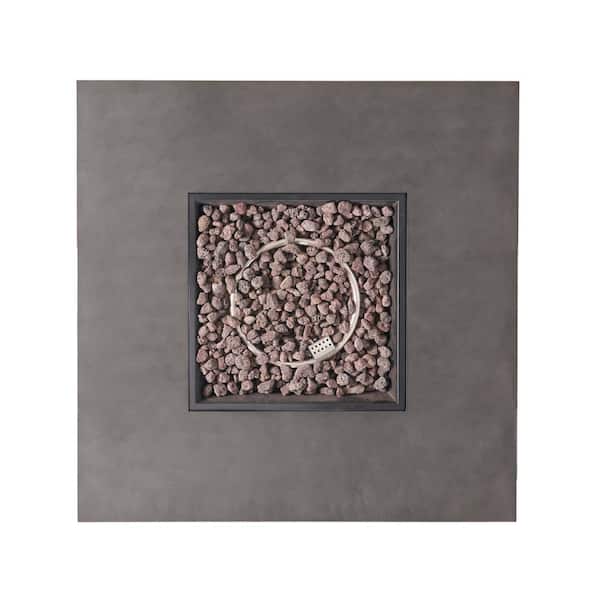 Reign Concrete Square Metal Fire Pit (No Tank Holder)