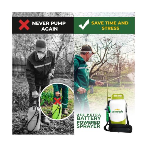 PetraTools 1 Gallon Battery Sprayer - Ultra Convenient Battery Powered Spraye...