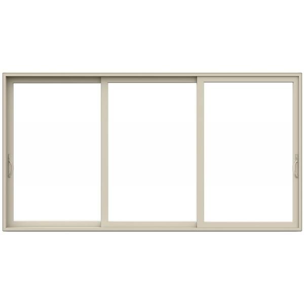 V4500 Multi-Slide 177 in. x 96 in. Universal Hand Low-E Desert Sand Vinyl 3-Panel Prehung Patio Door