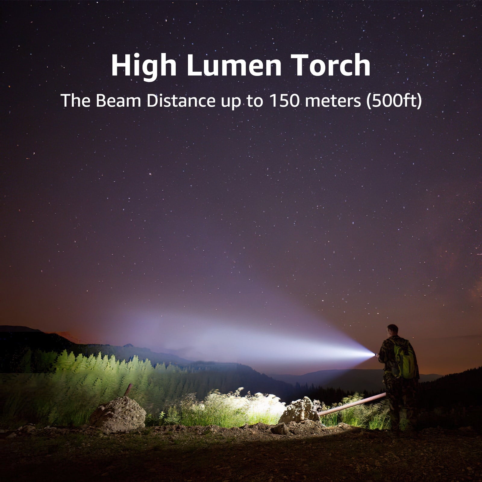 LE Tactical Flashlight with Batteries, LE1000 High Lumens,Suitable for Outdoor Hurricane Emergency