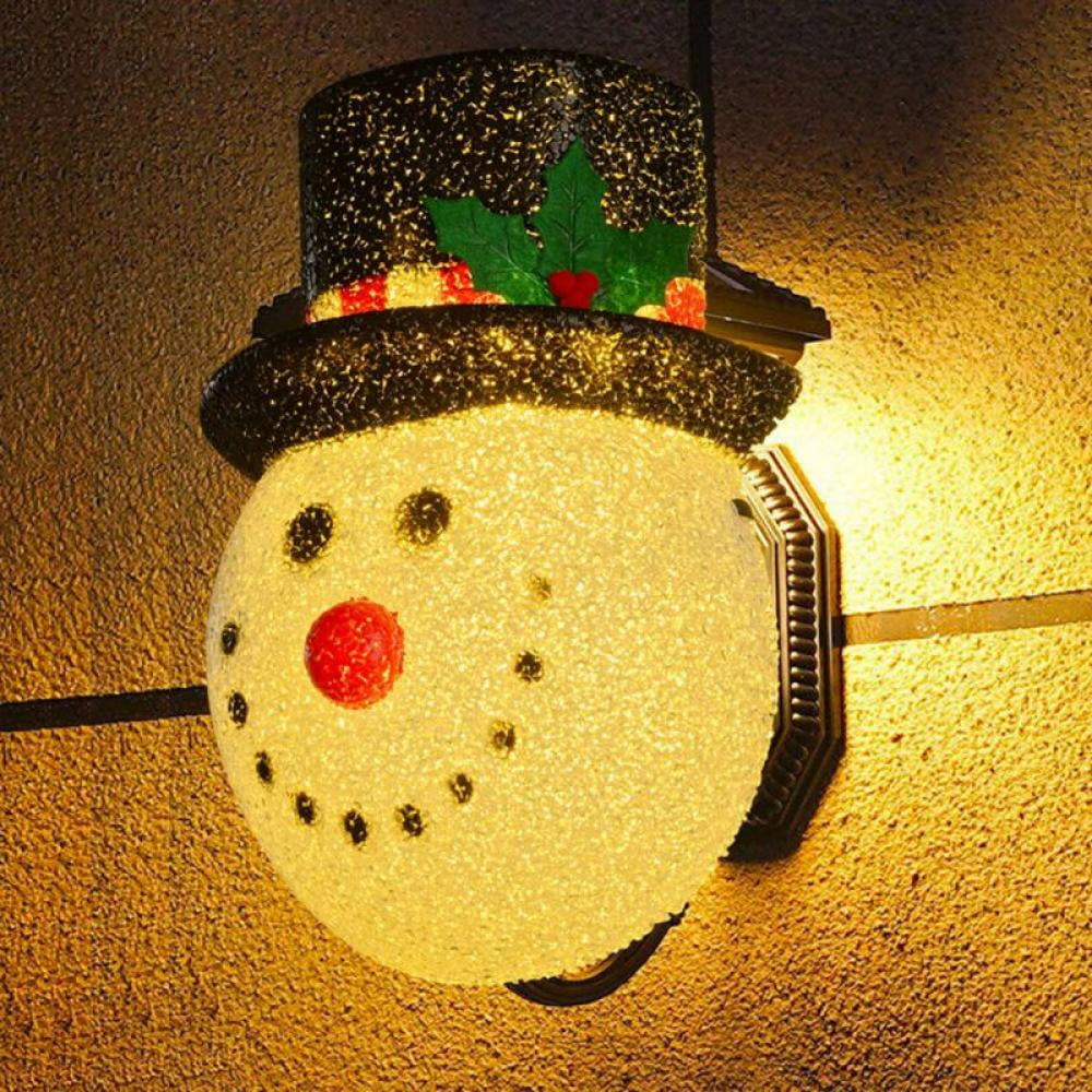 Snowman Porch Light Cover Holiday and Christmas Decorations | Flexible, Weather-Resistant Acrylic | No Tools or Installation Required | Fits Standard Outdoor Lighting
