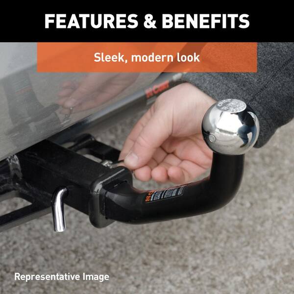 3,500 lbs. Euro Mount Trailer Hitch Ball Mount with 2 in. Ball (1-1/4 in. Shank, 4-5/8 in. High, 7-1/4 in. Long)