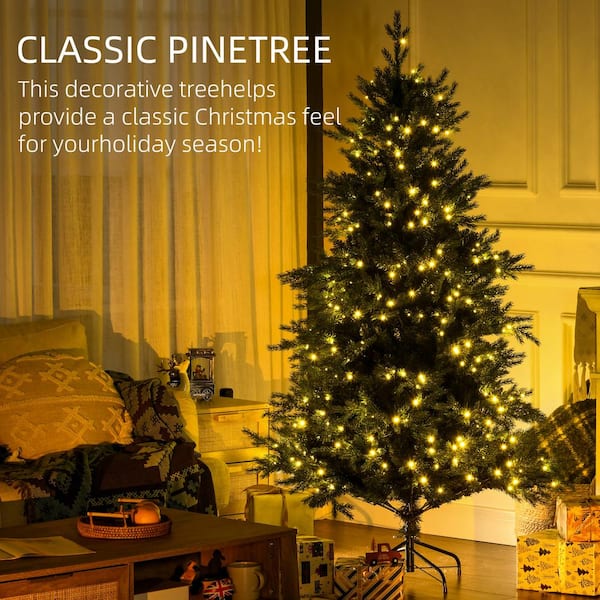 6 ft. Pre-Lit Artificial Christmas Tree with Warm White LED Lights