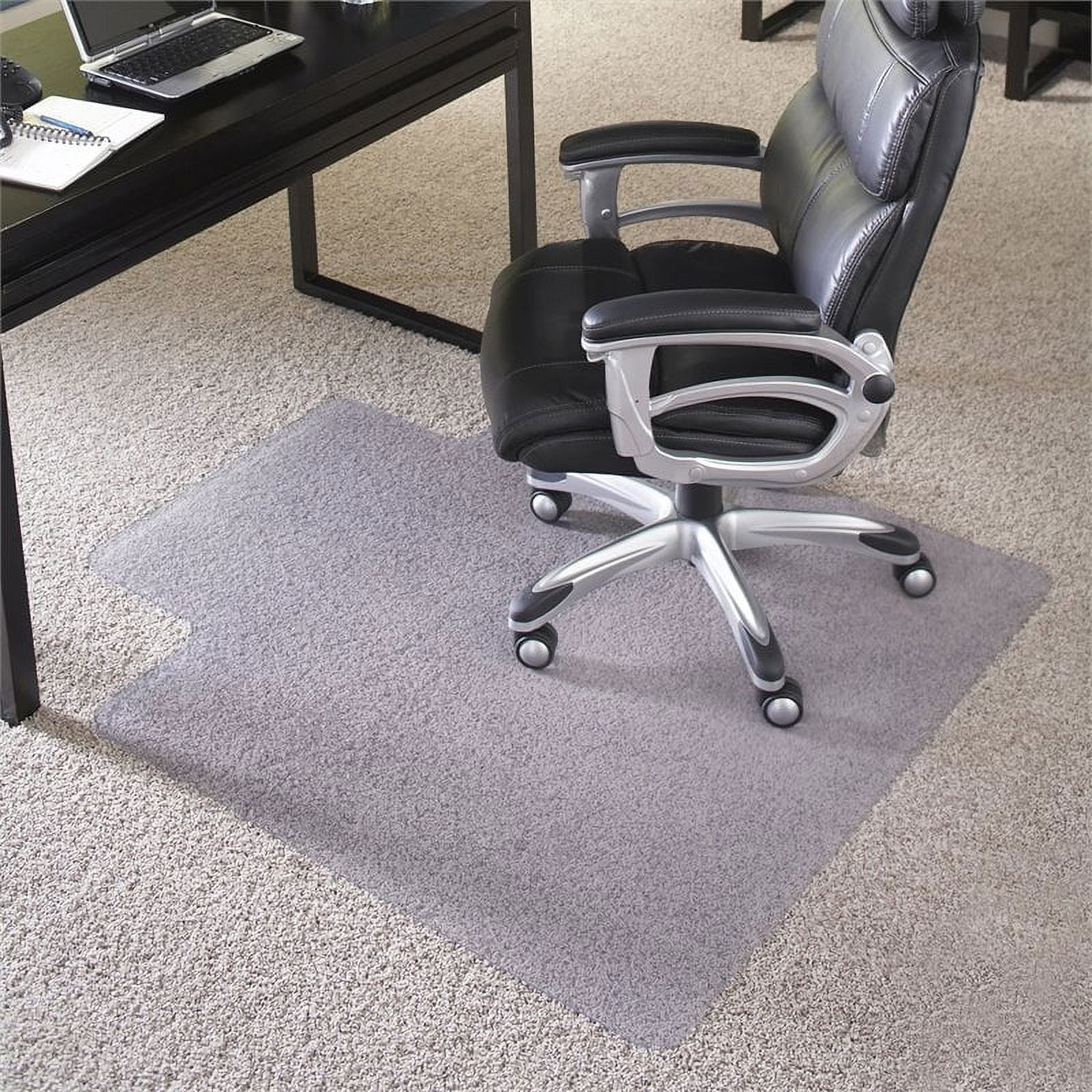 Flash Furniture 36'' x 48'' Big & Tall 400 lb. Capacity Carpet Chair Mat with Lip