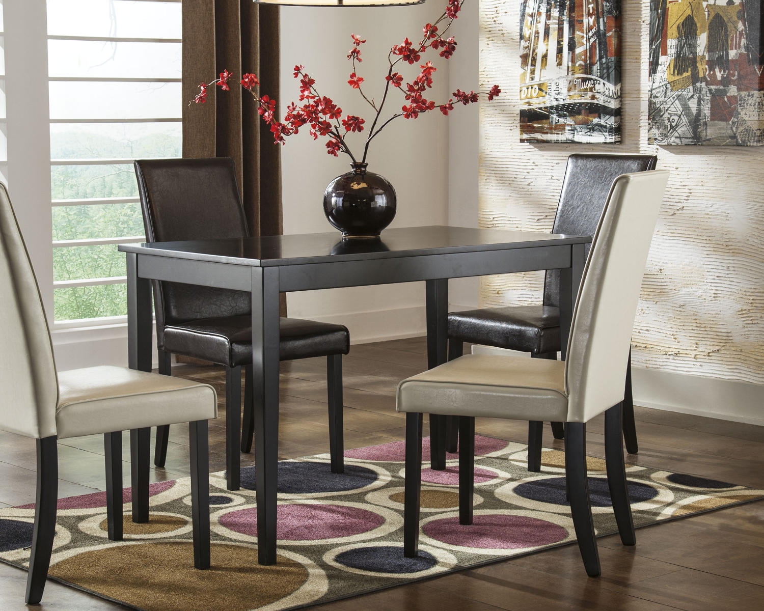 Signature Design by Ashley Contemporary Kimonte Dining Table  Dark Brown