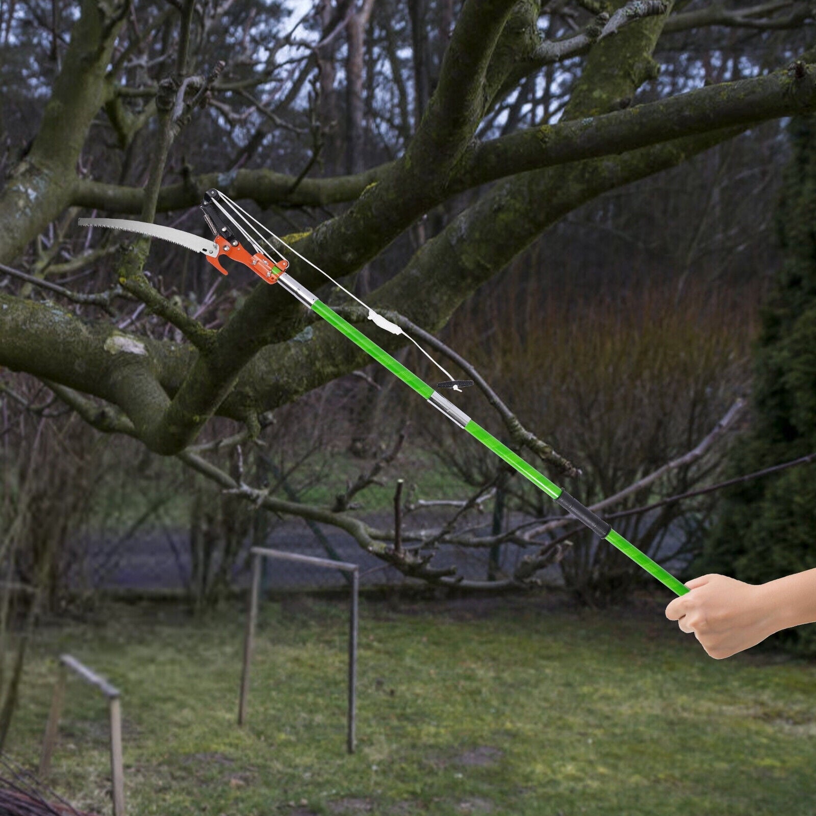 Tree Pole Pruner Tree Saw Branch Long Reach Limb Cut Tree Pole Pruner Saw 26Foot