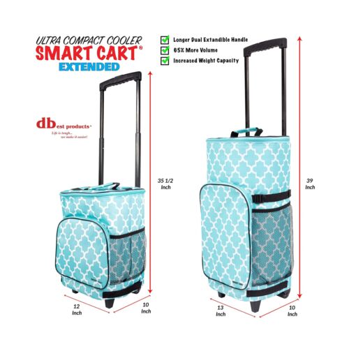 dbest products Ultra Compact Smart Cart Cooler Extended Insulated Collapsible...
