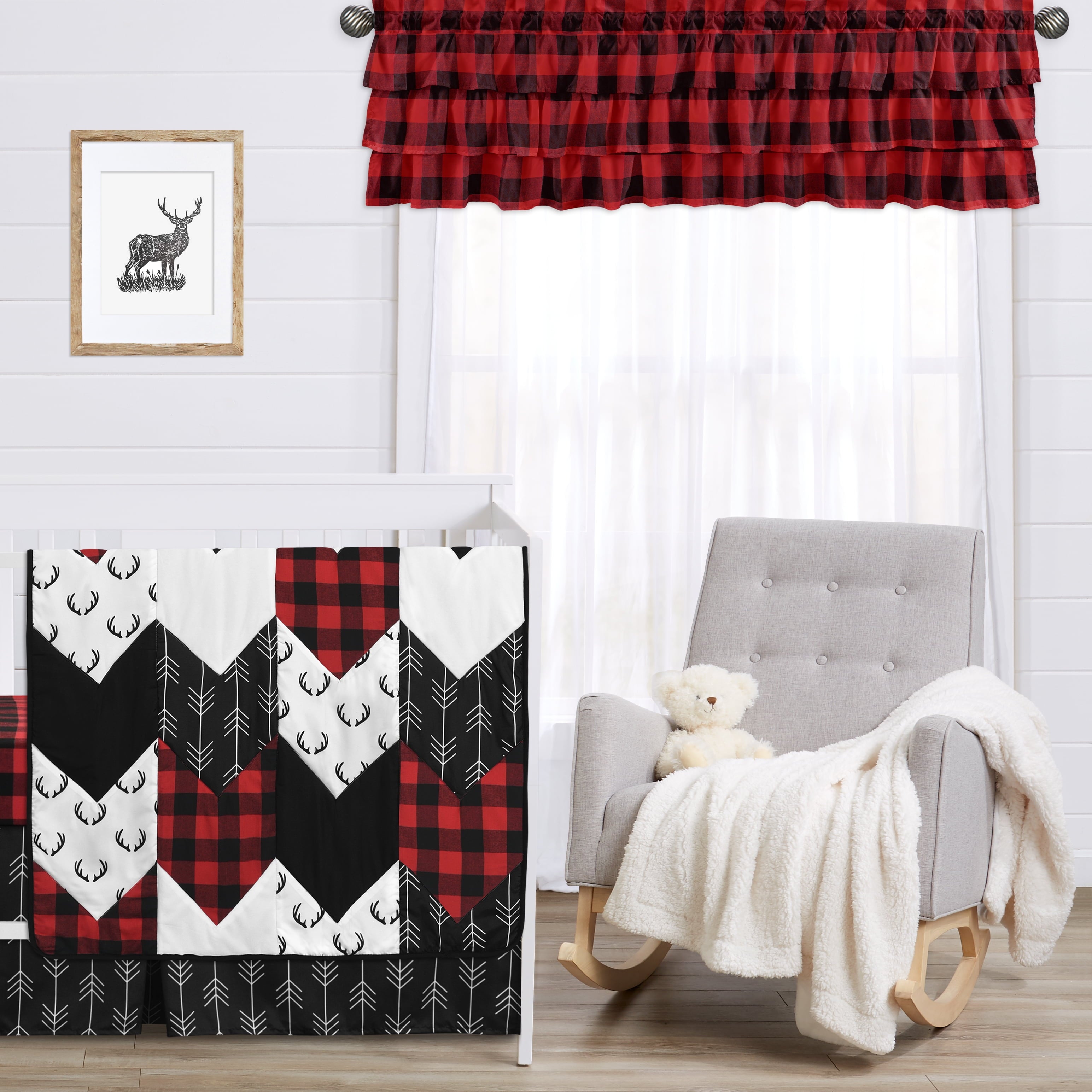 Red and Black Plaid Ruffled 54