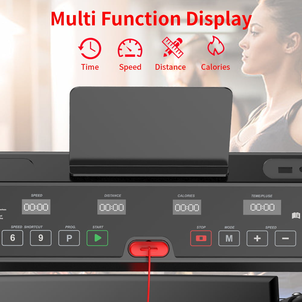 HAILL Treadmill Clearance 2.5HP Folding Treadmill for Home Walking Under Desk with Incline Fitness Running Electric Treamills Indoor Training Pulse Monitor Cup Holder Treadmills IN USA STOCK