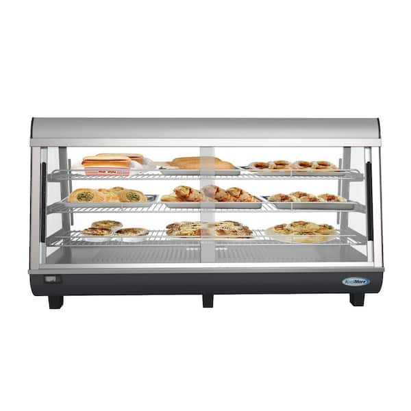 48 in 6.5 cu. Ft. 3 Shelf Countertop Self Service Commercial Food Warmer Display Case in Stainless Steel