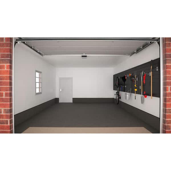 96 in. H x 48 in. (96 sq.ft.) PVC Slat Wall Panel Set Charcoal Standard Bundle (3-Pack Panel)