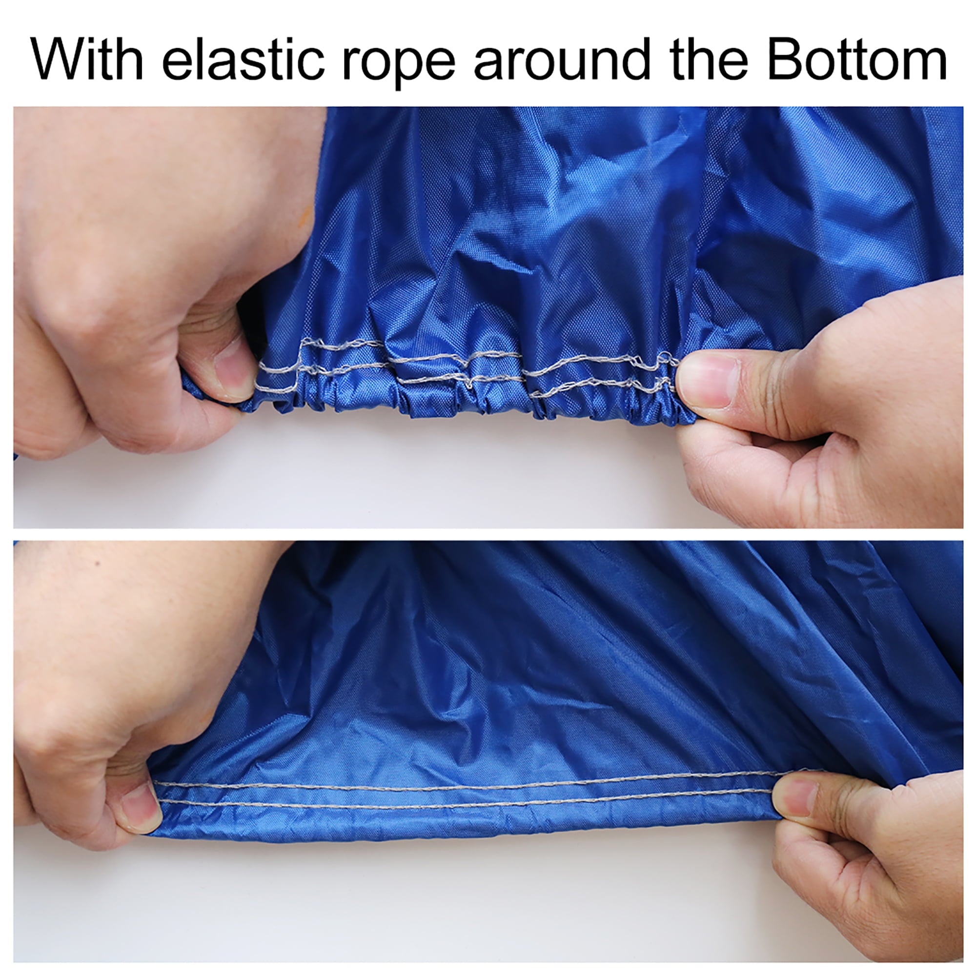 210D Waterproof Trailerable V-Hull Boat Cover, Blue